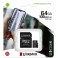KINGSTON MICRO SD MEMORY CARD 64GB CLASSE 10 100MB/s