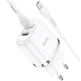 HOCO N4 DUAL PORT CHARGER WHITE