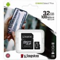 KINGSTON MICRO SD MEMORY CARD 32GB CLASSE 10 100MB/s