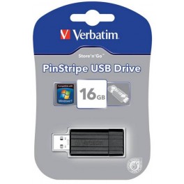VERBATIM PENDRIVE PINSTRIPE USB DRIVE 16GB