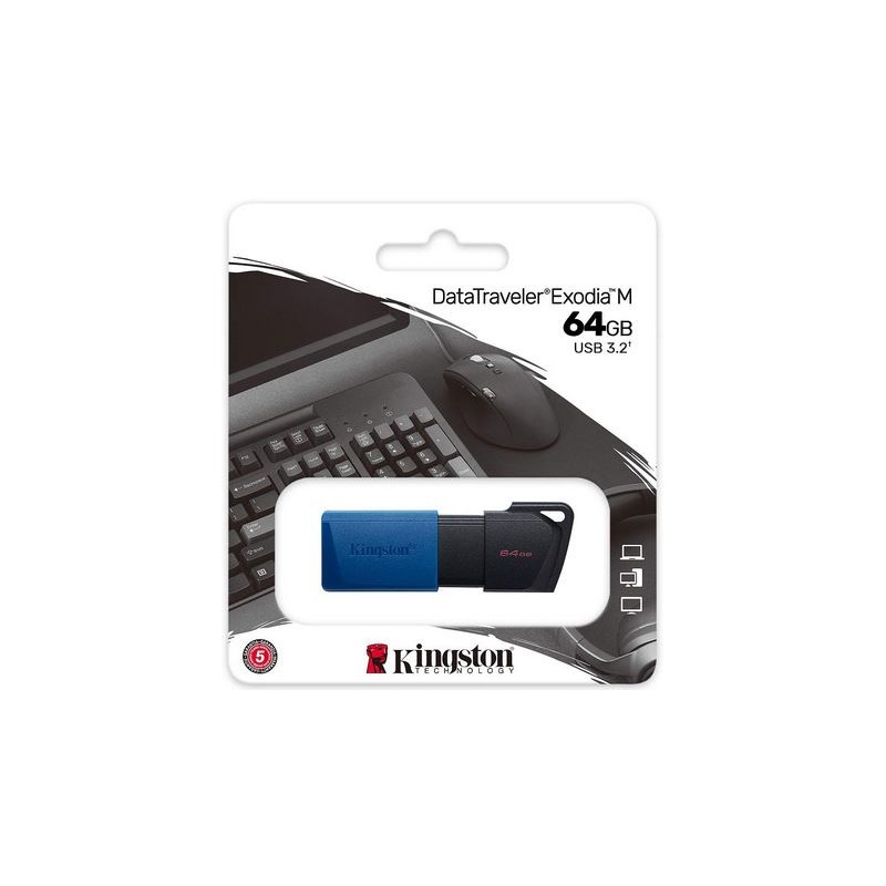 KINGSTON PEN DRIVE 64GB DATATRAVEL EXODIA M DTXM64GB USB 3.2 KINGST... KINGSTON PEN DRIVE 64GB DATATRAVEL EXODIA M DTXM64GB USB 3.2 KINGST...