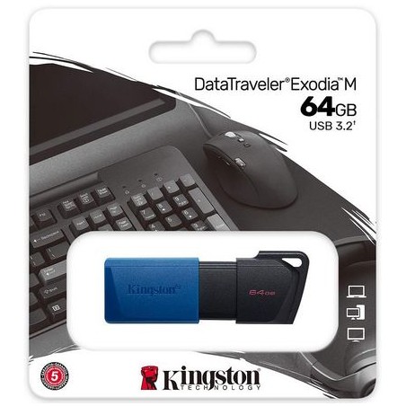 KINGSTON PEN DRIVE 64GB DATATRAVEL EXODIA M DTXM64GB USB 3.2 KINGST...