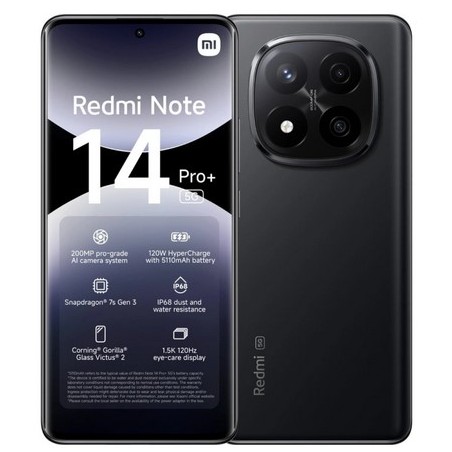 XIAOMI REDMI NOTE 14 PRO+ 5G 12GB 512GB MIDNIGHT BLACK XIAOMI XIAOMI