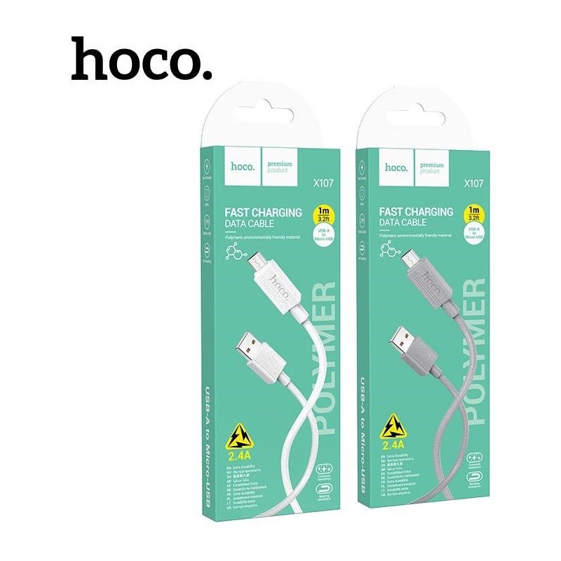 HOCO X107 USB TO MICRO FAST CHARGING DATA CABLE HOCO CAVI HOCO X107 USB TO MICRO FAST CHARGING DATA CABLE HOCO CAVI