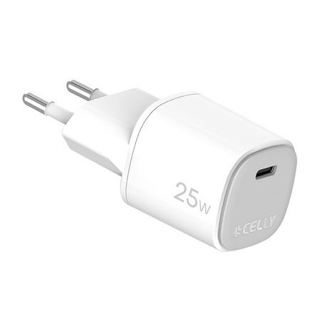 CELLY Caricabatterie - UPTC1USBC25W - 25W GaN Wall charger [UPT COL...
