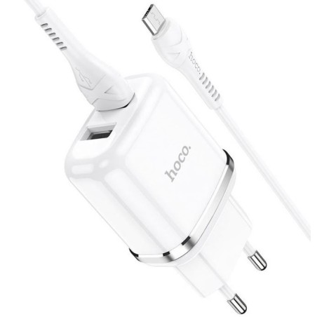 HOCO N4 DUAL PORT CHARGER WHITE HOCO CARICABATTERIE