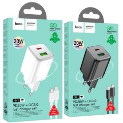 HOCO N41 DUAL PORT 20W FAST CHARGER HOCO CARICABATTERIE