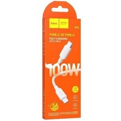 HOCO X96 100W CHARGING DATA CABLE TYPE-C TYPE-C WHITE HOCO CAVI