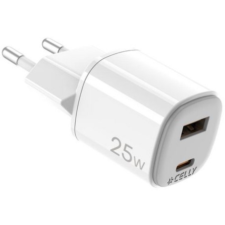 CELLY Caricabatterie - UPTC1USB1USBC25 - 25W GaN Wall Charger [UPTC...