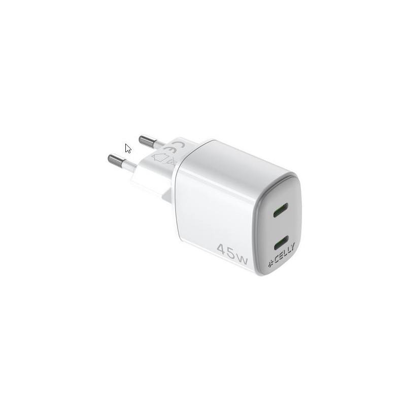 CELLY Caricabatterie - UPTC2USBC45W - 45W GaN Wall Charger [UPTC CO...