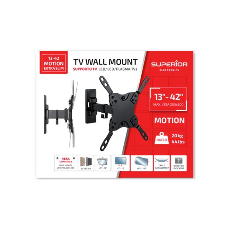 SUPERIOR SUPSTV017 23-55 EXTRA SLIM SUPPORTO TV SUPERIOR STAFFA TV