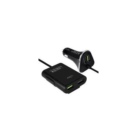 PURO FAST CHARGER CARICA BATTERIA DA AUTO 2 PORTE USB + HUB 2 PORTE...