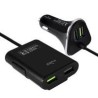 PURO FAST CHARGER CARICA BATTERIA DA AUTO 2 PORTE USB + HUB 2 PORTE...