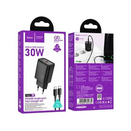 HOCO N62 30W CHARGER+CAVO TYPE-C HOCO CARICABATTERIE
