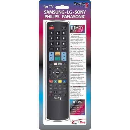 JOLLY LINE TELECOMANDO 5 IN1SAMSUNG-LG-SONY-PHILIPS-PANASONIC GBS T...