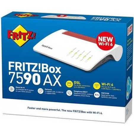FRITZ!BOX 7590 AX ROUTER wireless Gigabit Ethernet Dual-band (2.4 G...