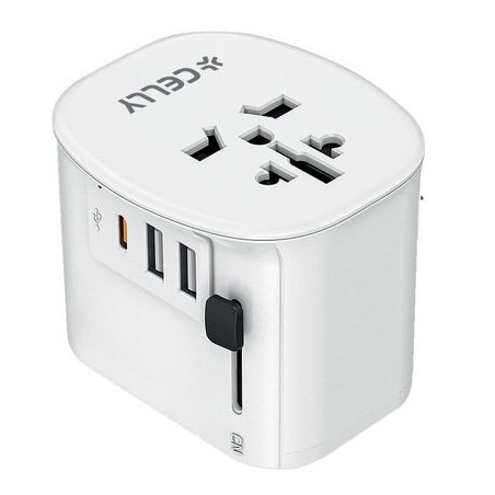 CELLY MULTIPLUG30W 30W Multiplug Travel Charger CELLY CARICABATTERIE