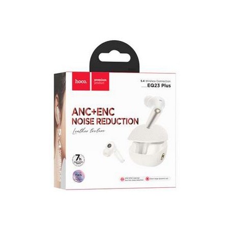 HOCO EQ23 PLUS ANC+ENC TRUE WIRELESS BT HEADSET WHITE HOCO AURICOLA...