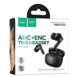 HOCO EQ34 PLUS ANC+ENC TRUE WIRELESS BT HEADSET BLACK HOCO AURICOLA...