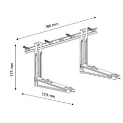 AIR FIX PRO 550 - STAFFA UNIVERSALE PER CONDIZIONATORI SUPERIOR STAFFE