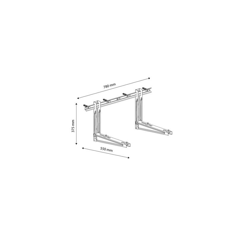 AIR FIX PRO 550 - STAFFA UNIVERSALE PER CONDIZIONATORI SUPERIOR STAFFE