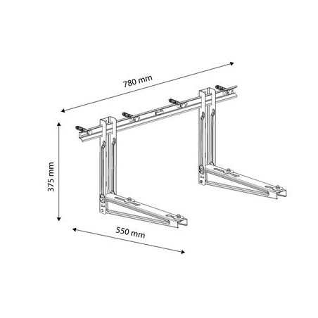 AIR FIX PRO 550 - STAFFA UNIVERSALE PER CONDIZIONATORI SUPERIOR STAFFE