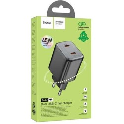 HOCO N42 DUAL PORT 45W CARICATORE RAPIDO NERO HOCO CARICABATTERIE