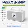MUSE M-320DBW - RADIO CON CD - FM - RADIO DAB+ COLORE BIANCO MUSE H...