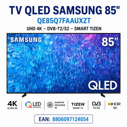 TV QLED SAMSUNG 85" QE85Q7FAAUXZT UHD 4K DVBT2/S2 SMART TIZEN SAMSU...
