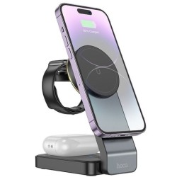 HOCO CQ3 FOLDING 3IN1 MAGNETIC WIRELESS FAST CHARGER BLACK HOCO CAR...