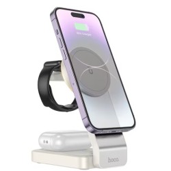HOCO CQ3 FOLDING 3IN1 MAGNETIC WIRELESS FAST CHARGER WHITE HOCO CAR...
