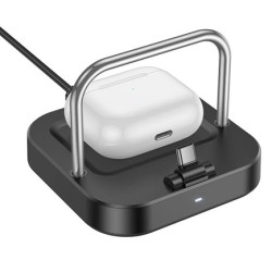 HOCO CQ16B 2IN1 DESKTOP CHARGER BLACK HOCO CARICABATTERIE