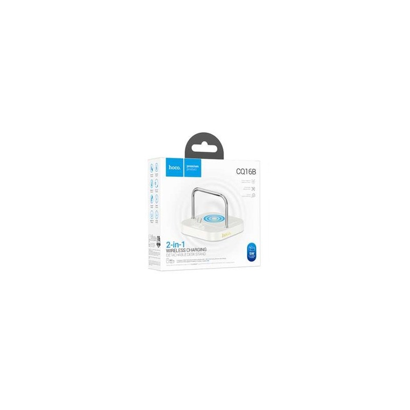 HOCO CQ16B 2IN1 DESKTOP CHARGER WHITE HOCO CARICABATTERIE
