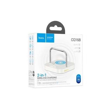 HOCO CQ16B 2IN1 DESKTOP CHARGER WHITE HOCO CARICABATTERIE