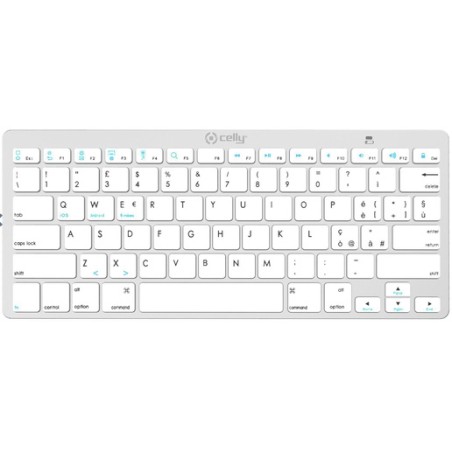 CELLY Tastiera wireless SWKEYBOARDBTSV finitura simil alluminio CEL...
