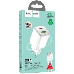HOCO N41 PD20W FAST CHARGER DUAL PORT +CAVO HOCO SUPPORTO AUTO