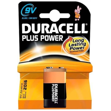 BATTERIA DURACELL PLUS POWER 9V MN1604 DURACELL DURACELL
