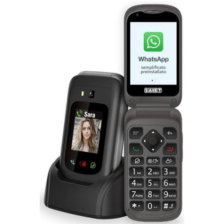 SAIET LINK 4+ CELLULARE SMART SENIOR NERO SAIET SAIET